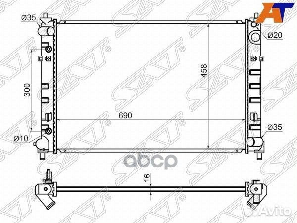 Радиатор mazda MPV 99-03 2,0/2,3 MZ00071 Sat