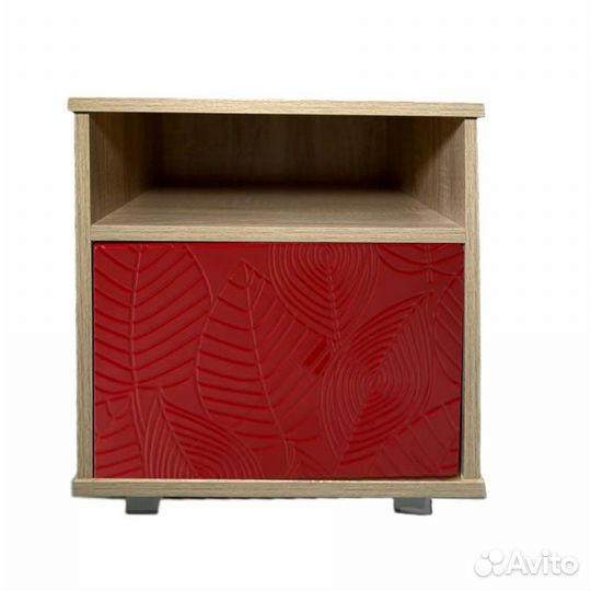 Тумба прикроватная Шарм, бордовый глянец