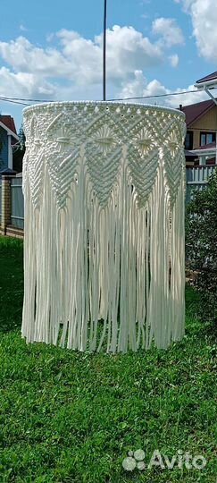 Люстра-абажур в технике макраме