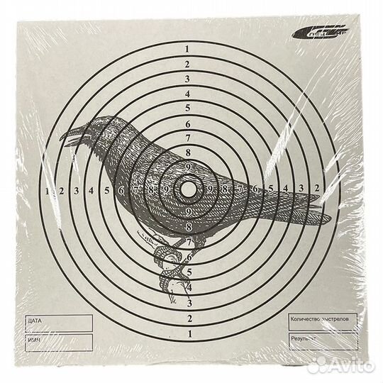 Мишень Ворона 14х14см (в уп. 50шт.)