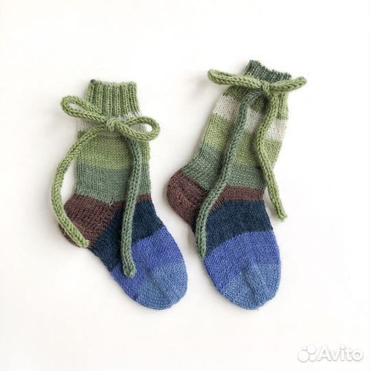 Шерстяные носки для детей вязаные