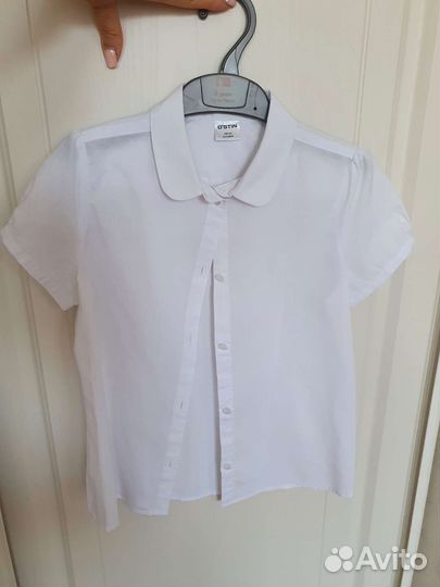 Блузка белая для девочки 128-134