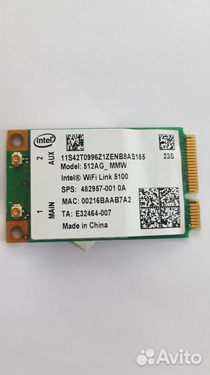 Wifi адаптер Intel WiFi link 5100