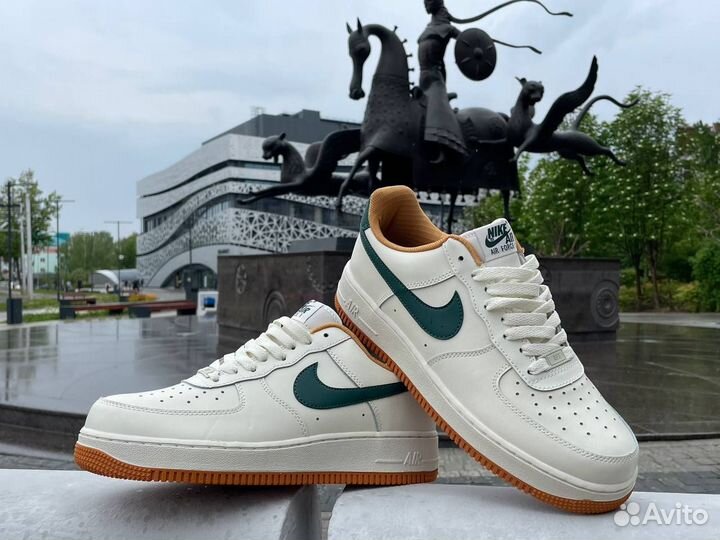 Кроссовки Nike Air Force 1 07 Cream Beige Green