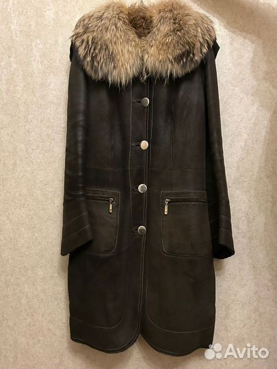 Дубленка натуральная женская 44 размер
