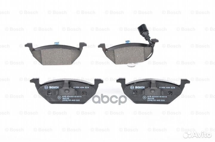 Колодки тормозные дисковые перед 0986494524 Bosch