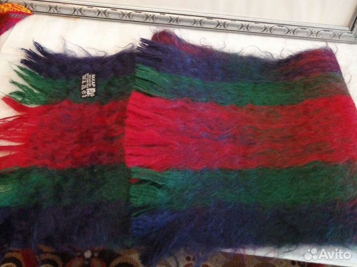 Шарф мужской новый. Мохеровый. Индия