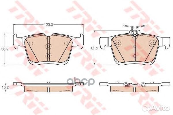 Колодки задние VW golf VII, audi A3 (8V ) GDB19