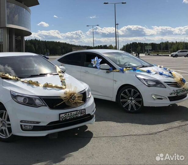 Свадебные украшения на машину