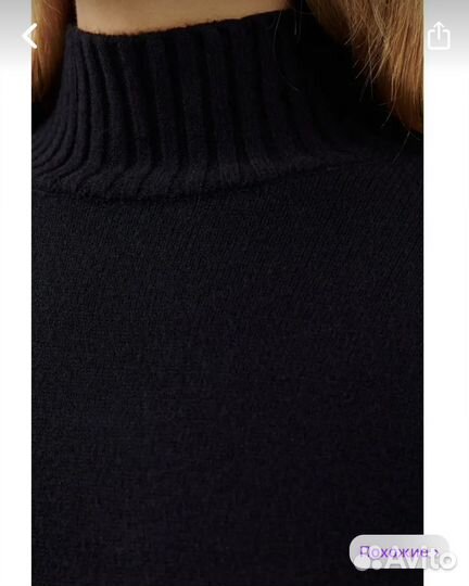 Платье женское миди с разрезом вязаное