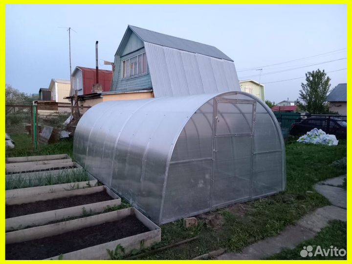 Теплица Усиленная с поликарбонатом Р