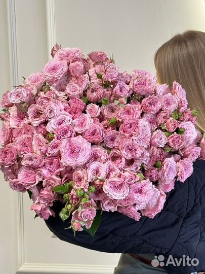 Кустовые Пионовидные Розы Букет роз с доставкой