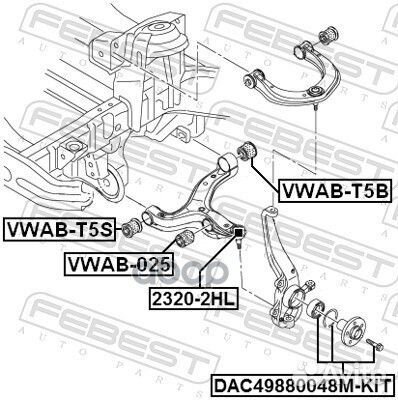 Подшипник ступичный передний ремкомплект 49x88x