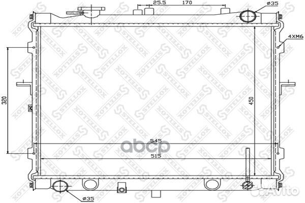 1025170SX радиатор системы охлаждения МКПП KIA