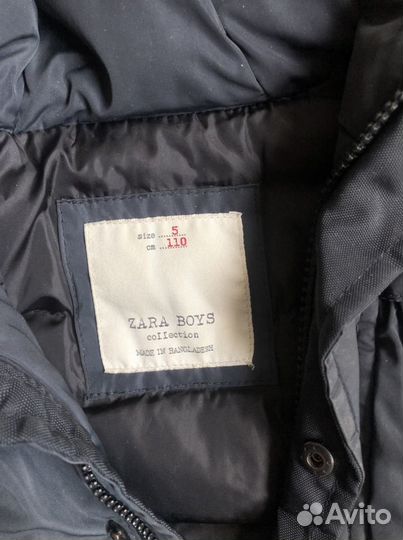 Пуховик Zara зимний 110 см