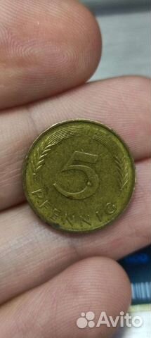 Монета 5 пфеннигов 1985, Германия