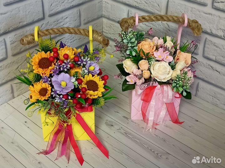 Букет цветов из мыла