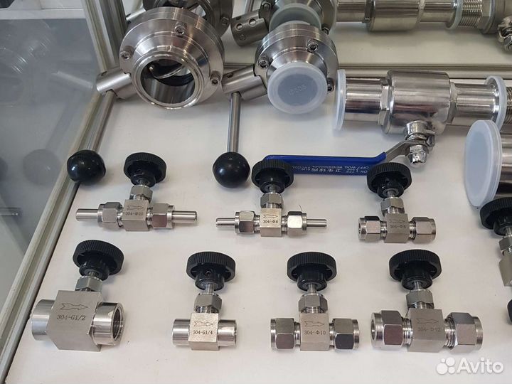 Кран шаровой из пищевой нержавейки aisi 304