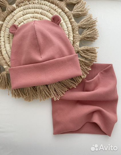 Шапка детская и снуд (обхват головы 46-50)