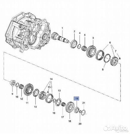 Подшипник главного вала МКПП Опель M20 / M32