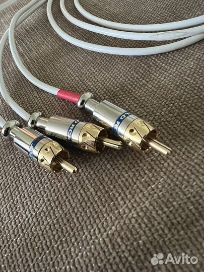 Кабель межблочный аудио RCA мет. позол