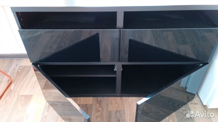 Тумбы икеа Бесто черные лак