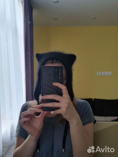 Шапка с ушками (кото-чепчик)