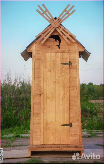 Дачный туалет деревянный ELE1007