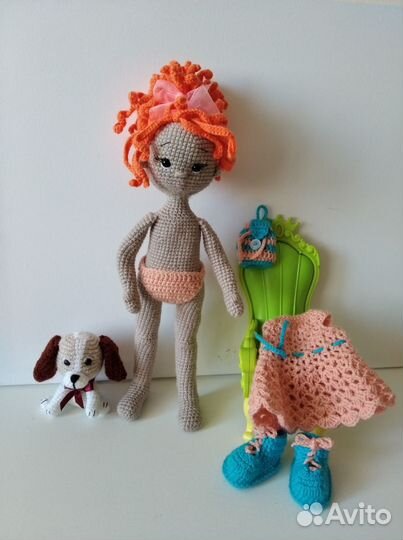 Вязаные куклы ручной работы 26-28 см
