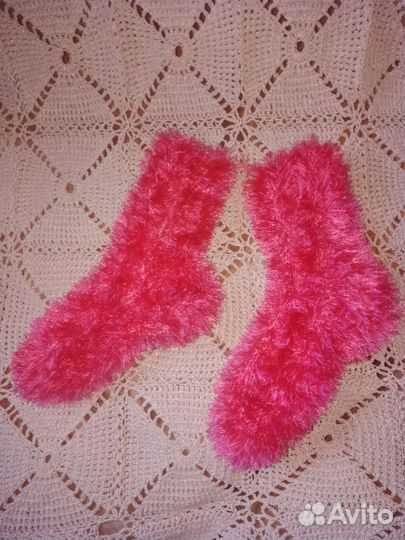 Носки ручной вязки шерстяные