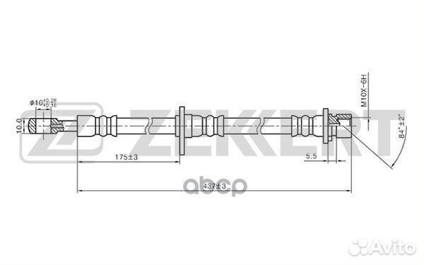 Шланг тормозной передний левый Honda CR-V 95- b