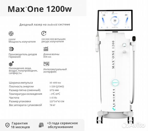 Диодный лазер Лю'Минес Max’One 1200в