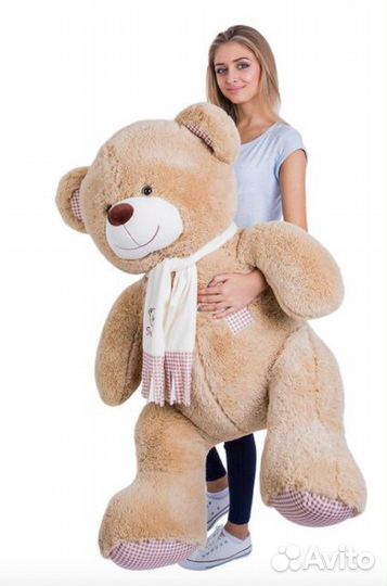 Большой плюшевый медведь (мишка) с шарфом 160 см