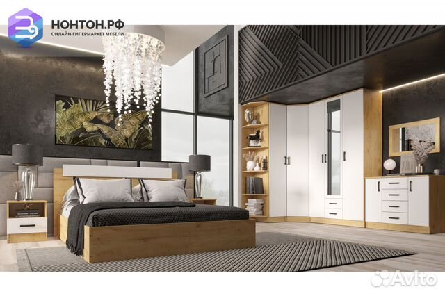 Спальня Эко №2 дуб вотан / белый