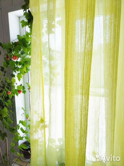 Льняная штора сетка/вуаль 