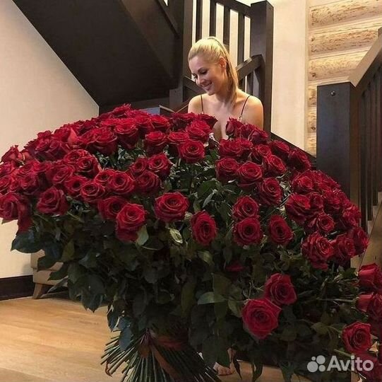 Розы высокие Доставка цветов