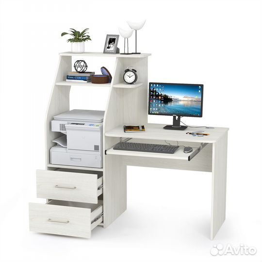 Стол компьютерный Комфорт 12.68 цвет ясень анкор с