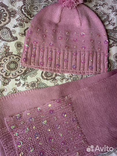 Комплект шапка, шарф