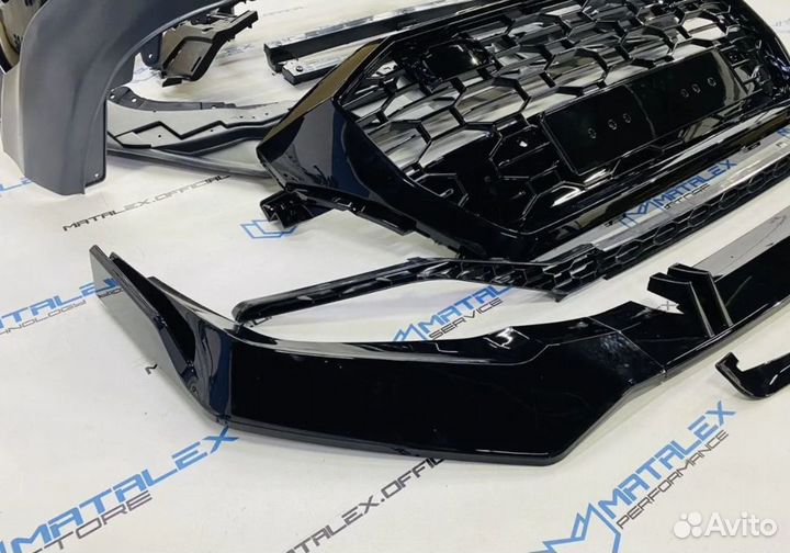 Передний бампер + сплиттер ABT audi Q8, стиль RSQ8