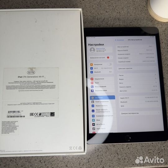 iPad 7 32gb (2019) Space Gray Wi-Fi как новый