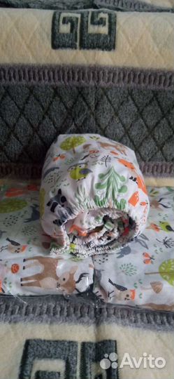 Новая простыня на резинке в детскую кроватку