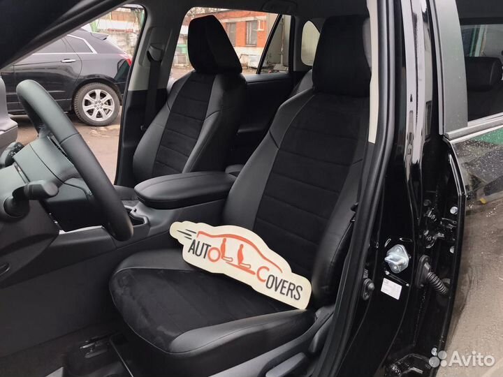 Чехлы на Рав 4 ха50 из Экокожи и Алькантары