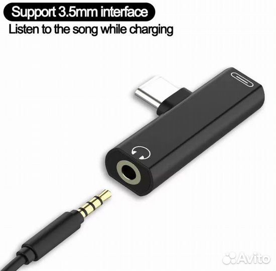Конвертер 2 в 1 type C и 3,5