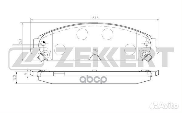 Колодки торм. диск. передн. Chrysler 300 C 04