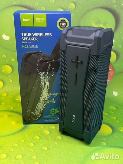 Беспроводная блютуз колонка hoco HC6 (синяя)