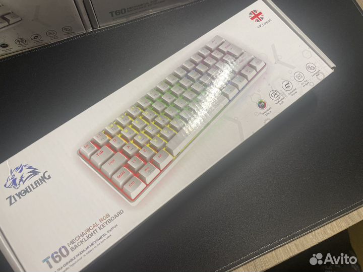 Механическая клавиатура белая Firewolf T60