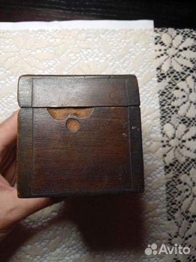 Деревянная шкатулка старинная, немецкая