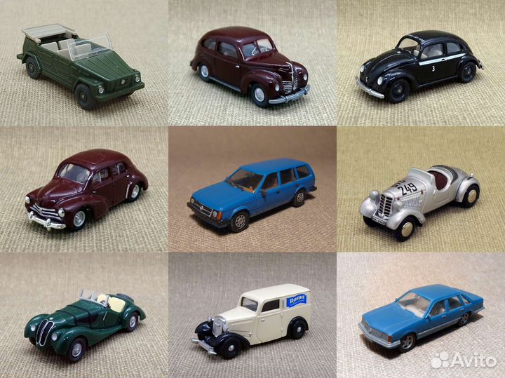 Много моделей внедорожников в масштабе 1:87