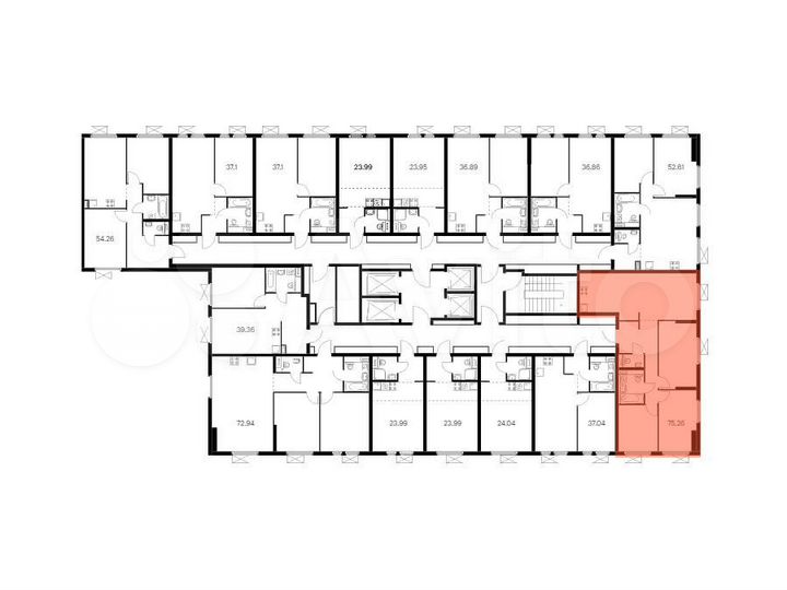 3-к. квартира, 74,3 м², 6/33 эт.