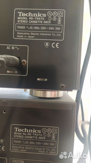 Кассетная дека technics RS-TR 373 и RS-TR 575